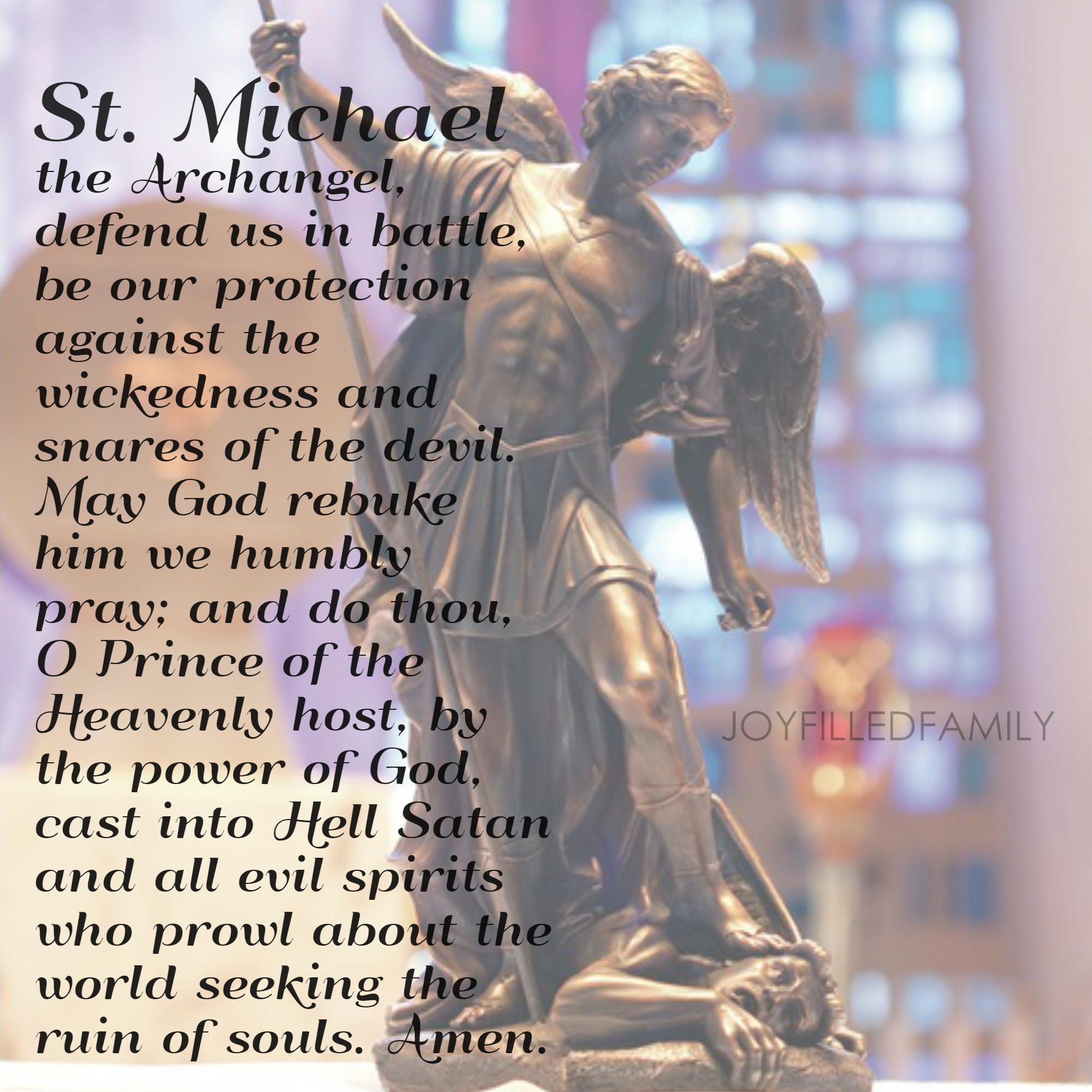 Free Printable St. Michael The Archangel Prayer Printable - malayxaxa
