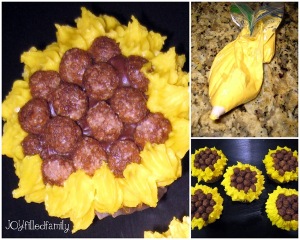 sunflower cupcake design 3