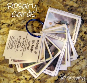 rosary cards JOY
