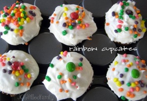 rainbow cupcakes joy