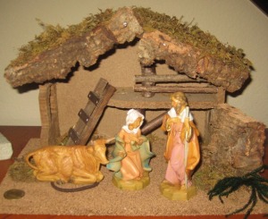 nativity on entry table