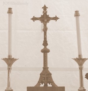 altar crucifix JOY
