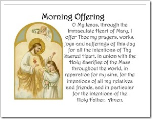 Child making an offering to Jesus - Morning Offering Pillow Case image