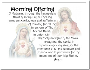 Immaculate Heart of Mary & Sacred Heart of Jesus - Morning Offering Pillow Case image