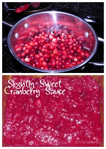 Slightly Sweet Cranberry Sauce collage