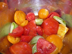 tomatoes in the pot for sauce