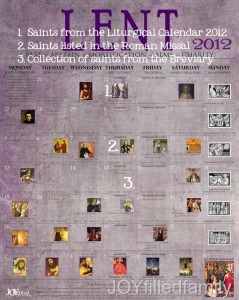 2012 Lenten Calendar - Old - KEY