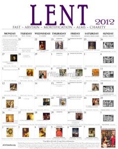 JOYfilledfamily 2012 Lenten Calendar - Old BW
