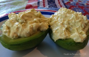 egg salad avocado boats