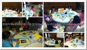9.1.12 girls working on their embroidered name tags
