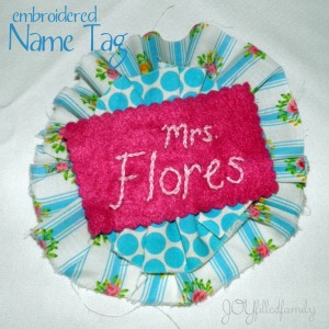 embroidered name tag - leader
