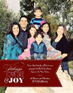 Comfort and JOY JOYfilledfamily 2012