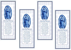 Our lady of Guadalupe  prayer card sheet