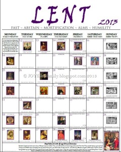 White 2013 Lenten Calendar EO