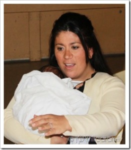 Baptism Reception - mom with sleeping baby IMG_0702