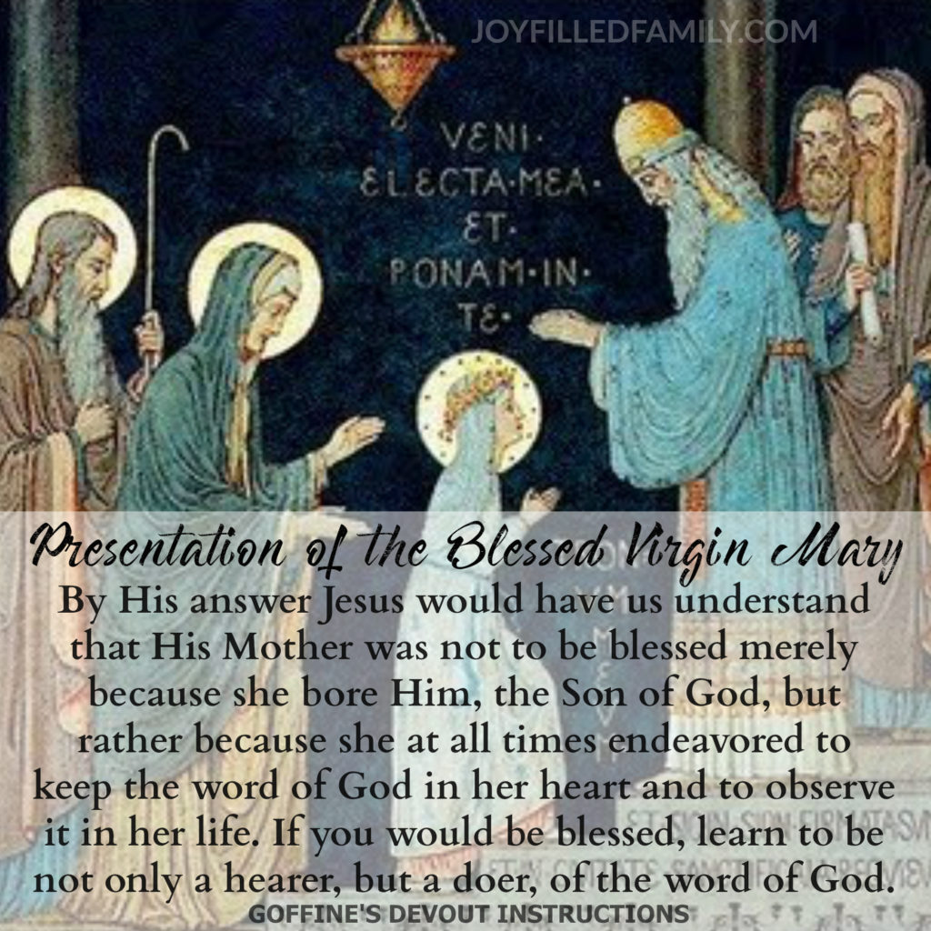 feast of the presentation of mary prayer